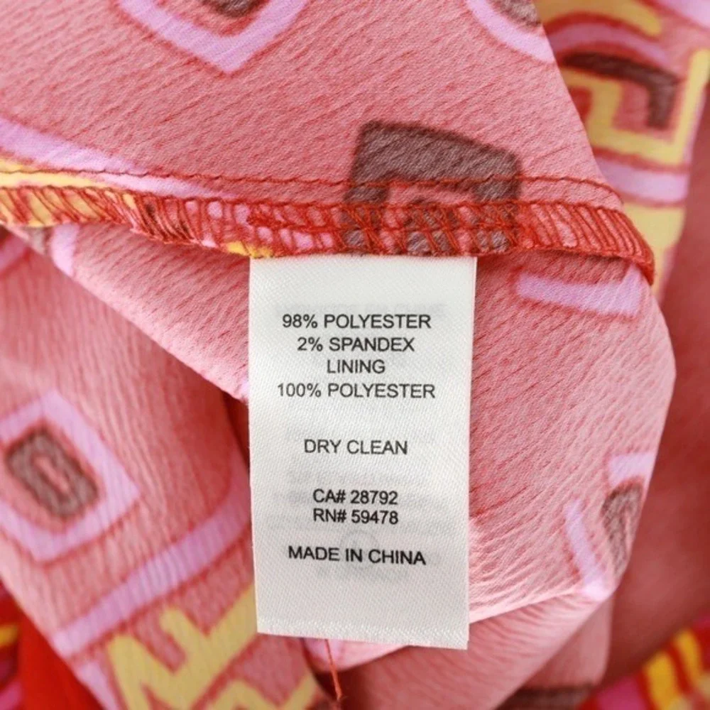 House of Harlow 1960 Banana Print Cutout Dress Beaded Tassels Medium NWT Resort - Picture 8 of 9